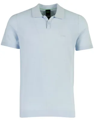 Produktbild von Poloshirt BOSS Green lichtblauw structuur