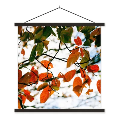 Produktbild von MuchoWow® Textilposter Herbst - Blätter - Landleben - Jahreszeiten 90x90 cm mit schwarzem Rahmen - Magnetisches