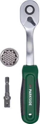 Produktbild von PARKSIDE® Ratschen-Set mit Universal-Steckschlüssel / Universal-Multischlüssel-Set (Ratsche mit Steckschlüssel)