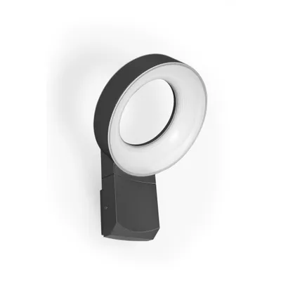 Produktbild von Lutec LED Außenleuchte Wandlampe Meridian Anthrazit IP54 800lm warmweiß 3000K