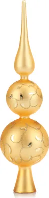 Produktbild von com-four® Weihnachtsbaumspitze glänzend - Christbaumspitze aus Glas für Weihnachten - Tannenbaumspitze dekoriert für den Christbaum