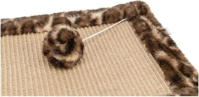 Produktbild von Kratzmatte für Katzen TRIXIE LEO, 55 x 35 cm, Sisal und Plüsch, Braun Leopard Muster