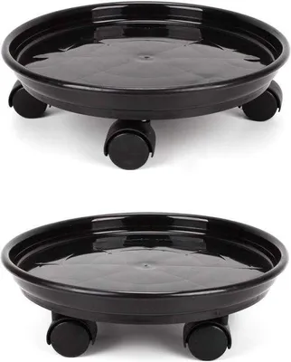 Produktbild von Famanu Pflanzenroller mit Rädern - langlebig - für Innen und Außen - 30 cm - Set von 2