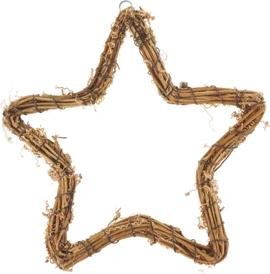 Produktbild von Rattan Stern zum Hängen, natur, Ø 25 cm