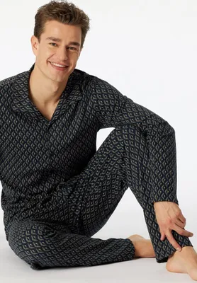 Produktbild von Schiesser Herren Pyjama lang nachtblau 52  ST