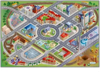 Produktbild von Marko Kinderteppich Ultra Soft, City, 75x112cm