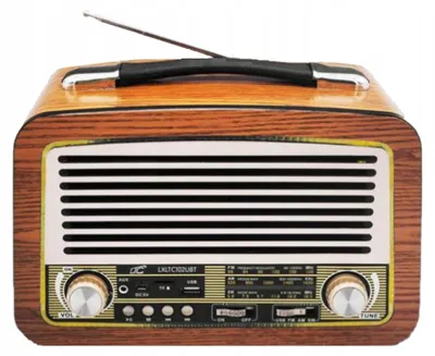 Produktbild von Retro Radio Braun mit Bluetooth, FM/AM/SW, Akku- & Netzbetrieb