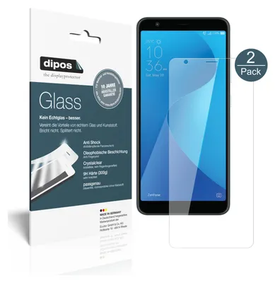 Produktbild von 2x Schutzfolie für Asus ZenFone Max Plus M1 (ZB570TL) - Anti-Shock 9H Folie