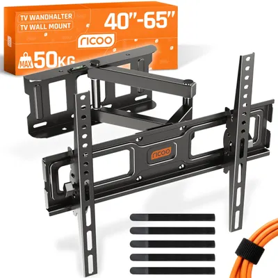 Produktbild von RICOO S6144 TV Wandhalterung Schwenkbar für 40-65 Zoll Fernseher TV Halterung bi