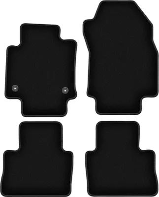 Produktbild von Wielganizator Velours-Autoteppiche – passend für Toyota RAV4 V (SUV, Bj. 2019-) –  schwarz, passgenau, mit Befestigungen set 4 Stk.
