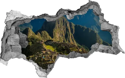 Produktbild von Selbstklebender Loch-3D-Aufkleber 95x73 cm Die Ruinen von Machu Picchu