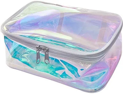 Obrázek produktu pro Průhledná PVC taška na věci, velká přenosná taška na zip, dárková taška, kosmetická taška, dámská toaletní taška