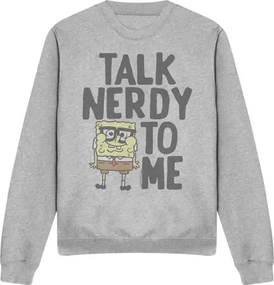 Obrázek produktu pro SpongeBob SquarePants - "Talk Nerdy To Me" Sweatshirt für Herren/Damen Uni TV12929 (S) (Sport Heide)