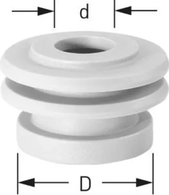 Produktbild von ASW Stedo  Urinal-Verbinder 110105 Ø 33-35 mm, Rohr 19 mm, grau, für Unterputz, lose