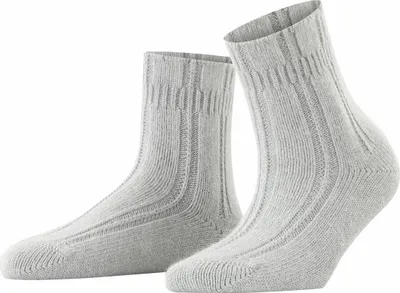 Produktbild von FALKE Damen Socken - Bedsock, Quarter, Angoramischung, uni Hellgrau 39-42