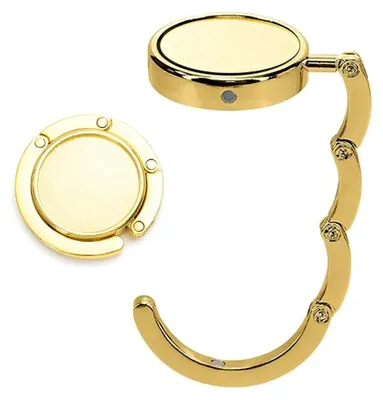 Produktbild von Tisch-Geldbörsenhaken (2er-Set) – zusammenklappbarer Handtaschenhalter für den Tisch