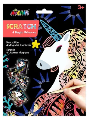 Produktbild von Avenir Scratch 4 magische Einhörner