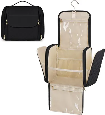 Produktbild von Kulturbeutel HOTUT Kulturbeutel für Damen, Reisen, wasserdicht, zum Aufhängen, große Kapazität, Kosmetiktasche, multifunktionale Kosmetiktasche, Reise
