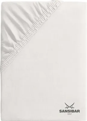 Produktbild von Spannbettlaken SANSIBAR Jersey BL 180x200 cm weiß Spannbetttuch