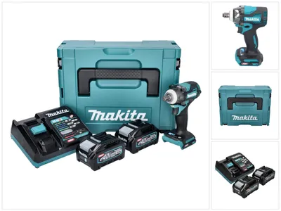 Imagen del producto de Atornillador de impacto a batería Makita TW 004 GM201 40 V máx. 1/2" 350 Nm XGT sin escobillas + 2 baterías de 4,0 Ah + cargador + Makpac