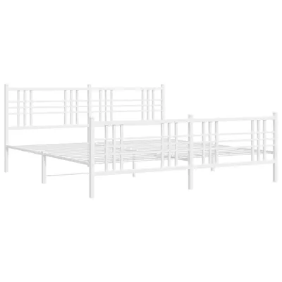 Immagine prodotto di Giroletto con Testiera e Pediera Metallo Bianco 200x200 cm