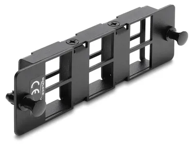 Produktbild von DELOCK Adapter Panel für Keystone Module 6 Port schwarz