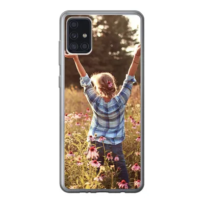 Produktbild von MuchoWow® Handyhülle Schutzhülle Hülle für Samsung Galaxy A52 5G Frau - Blumen - Frühling Silikon Softcase Handy Hülle - Umschlag