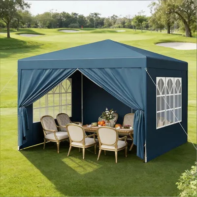 Image de Gazebo de jardin – Abri extérieur, idéal pour les terrasses, les mariages, la restauration et les événements (gazebo seul, sans parois latérales)