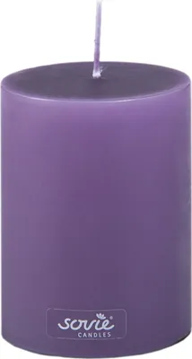 Produktbild von Sovie CANDLES Stumpenkerze in Aubergine Ø 70 mm x H 100 mm, Brenndauer ca. 52 Std. - 1 Stück