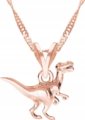 Produktbild von Vergoldete Dinosaurierkette aus Silber 925