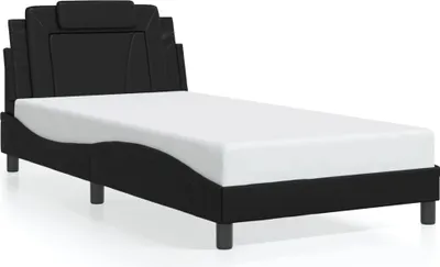 Produktbild von vidaXL Bettgestell "Viana" ohne Matratze Schwarz 100x200 cm Kunstleder