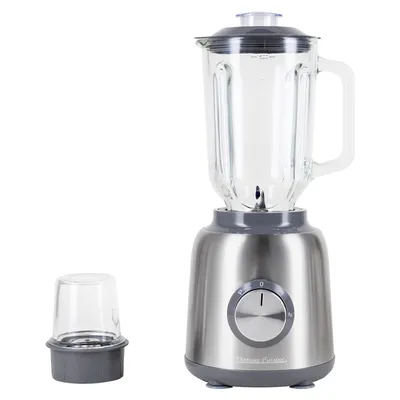 Produktbild von Retro blender kielichowy z minirozdrabniaczem Vintage Cuisine Srebrny