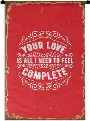 Produktbild von MuchoWow® Wandteppich Wandbehang Jahrgang - Gestaltung - Text 90x135 cm Tapisserie Dekoration Wandtuch - Baumwolle - Wandskulptur