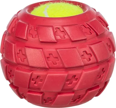 Produktbild von Trixie Hundespielzeug Tennisball im Reifen, Naturgummi