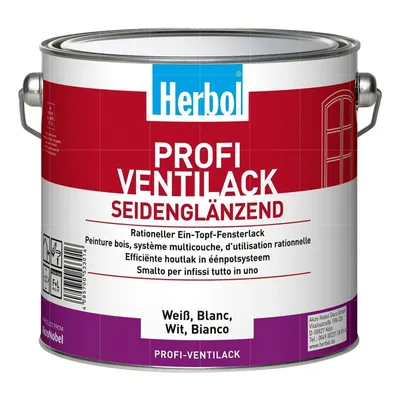 Produktbild von Herbol Profi Ventilack, Farbe, Fertig gemischt, Weiß, Satiniert-glänzende Oberfläche, Weiß, Lösungsmittelbasiert
