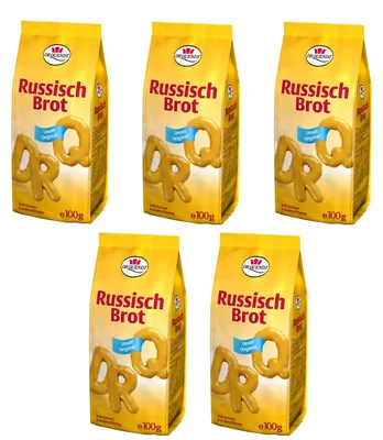 Produktbild von Dr Quendt Russisch Brot knusprige Buchstaben Plätzchen 100g 5er Pack
