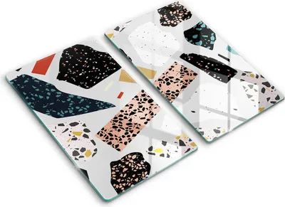 Produktbild von Glasschneideplatte - Herdabdeckplatte - 2x30x52 cm -Schneidebrett - Spritzschutz -Steinstein