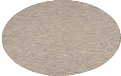 Produktbild von Outdoor Teppich Wetterfest 120x120 Rund Beige für Camping Garten oder innen Unicolor - Einfarbig aus Polypropylen