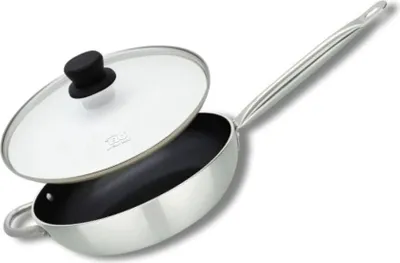 Image de Poêle wok 28 cm avec revêtement céramique sans PFAS et son couvercle Elo