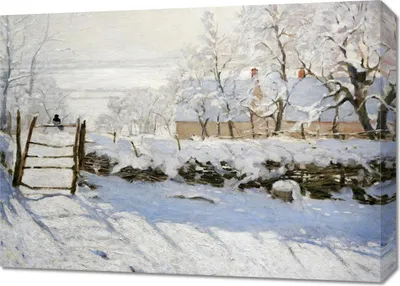 Image de Tableau 70 x 50 cm « The Magpie », Monet Vintage pour le salon