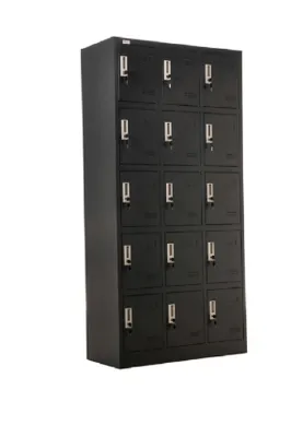 Produktbild von Stahlschrank BUDAPEST Schließfachschrank Metall anthrazit 90x40x185cm 15 Abteile abschließbar