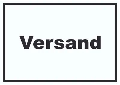 Produktbild von Versand Schild mit Text Lieferung shipping waagerecht A2 Rückseite selbstklebend