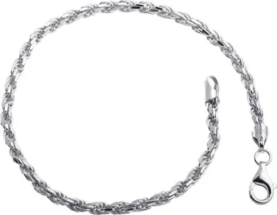 Produktbild von SILBERKETTEN STORE Kordelkette Armband 3mm - 925 Silber, Länge wählbar von 16-25cm - 18cm
