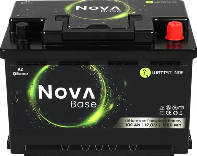 Image de WATTSTUNDE NOVA Base Batterie 12,8 V 100 Ah 1280 Wh LiFePO4 avec 0 % de TVA conformément au § 12 al. 3 de la loi allemande sur la TVA (UStG)