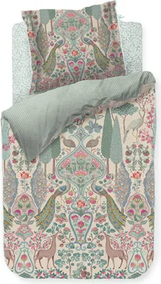 Produktbild von Pip Studio Perkal-Bettwäsche-Garnitur Pavoni Farbe Off-white Größe 155x220