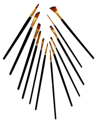 Produktbild von 12-teiliges Pinselset für Acryl- und Aquarellmalerei