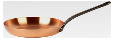 Produktbild von dickwandige Kupferpfanne | Pfanne aus massivem Kupfer ohne Beschichtung (L | 28 cm)