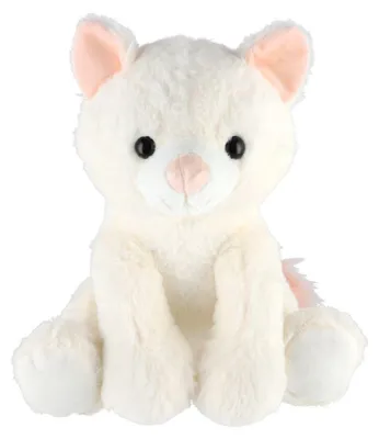 Produktbild von Plüschkatze/Plüschkätzchen, sitzend, 30 cm, weiß, in einer Tüte, ab 0 Monate
