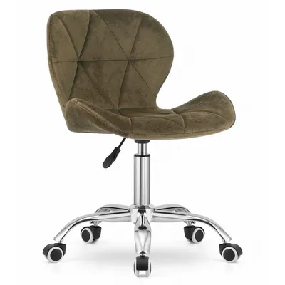 Produktbild von Drehstuhl Bürostuhl Schreibtischstuhl Samtsitz in braun | höhenverstellbar mit ergonomischer Sitzfläche