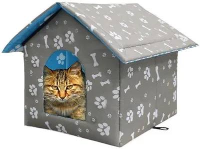 Image de Niche d'extérieur résistante au froid pour chats - L